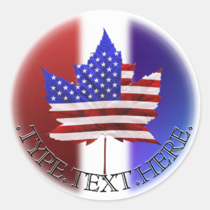 Canada USA  Stickers Personalised Souvenirs