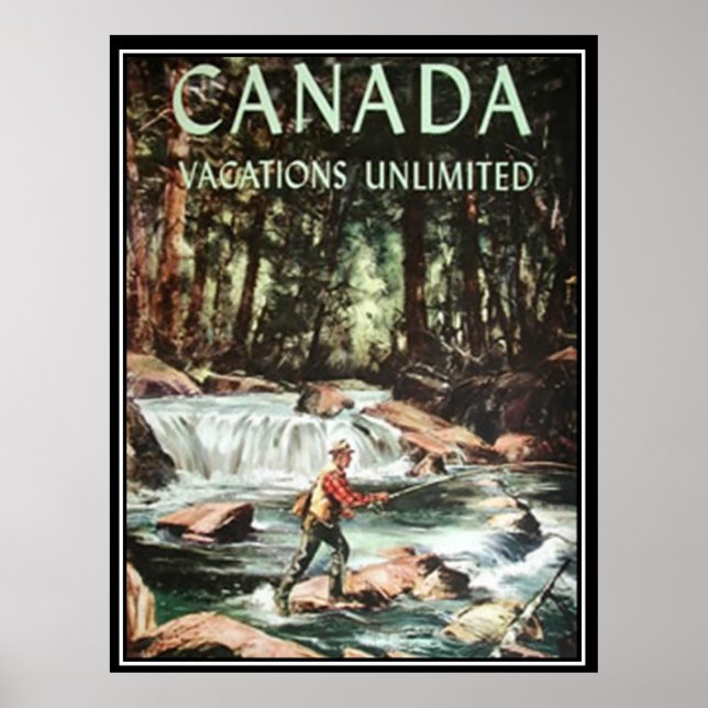 Canada Vacations Vintage Travel Poster (Front)