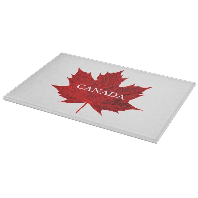 CANADA-Vibrant Red Maple Leaf/Customisable Cutting Board (Corner)