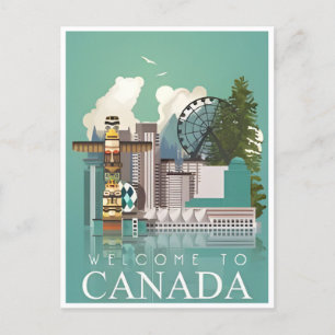 Canada Vintage Travel lighthouse retro alberta Postcard