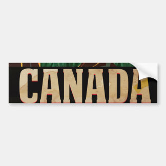 Canada Vintage Travel Poster Bumper Sticker