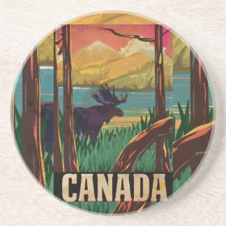 Canada Vintage Travel Poster Coaster