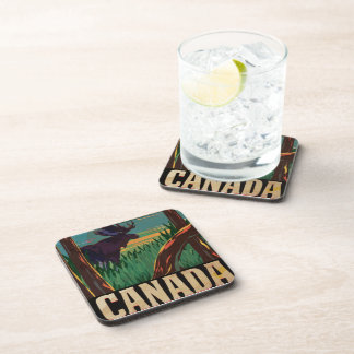 Canada Vintage Travel Poster Coaster