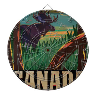 Canada Vintage Travel Poster Dartboard