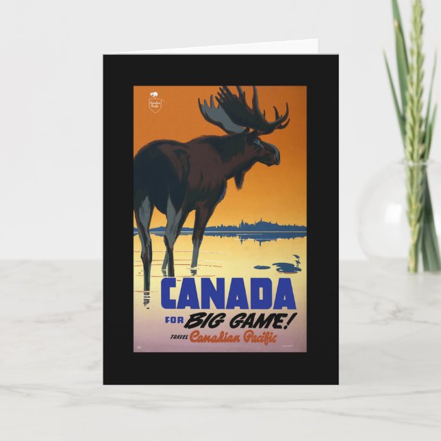 Canada Vintage Travel Poster on Cards, Postcards (Front)