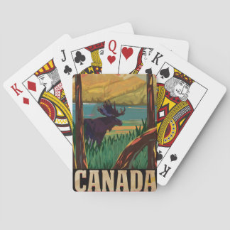 Canada Vintage Travel Poster Playing Cards