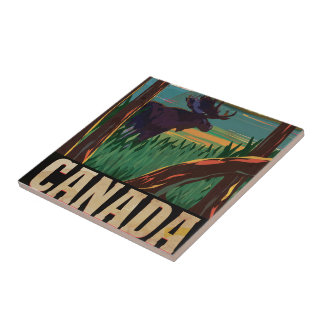 Canada Vintage Travel Poster Tile