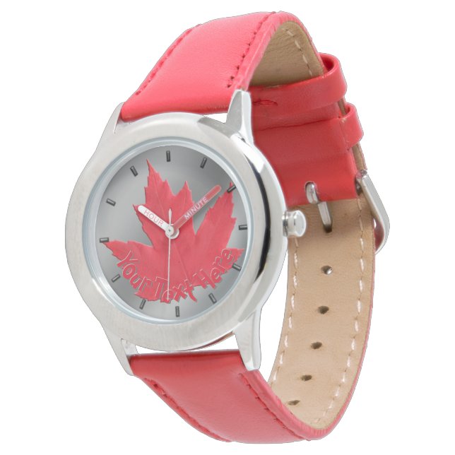 Canada Watch Canada Maple Leaf Souvenir Wristwatch (Angled)