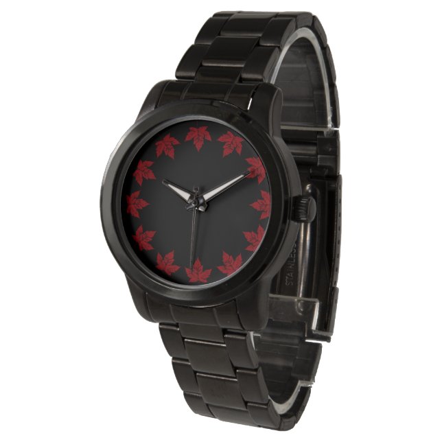 Canada Watch Cool Canada Souvenir Wrist Watches (Angled)