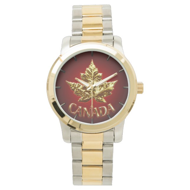 Canada Watch Gold Canada Souvenir Wrist Watches (Front)
