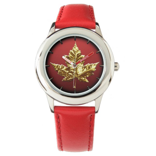 Canada Watch Gold Canada Souvenir Wrist Watches (Front)