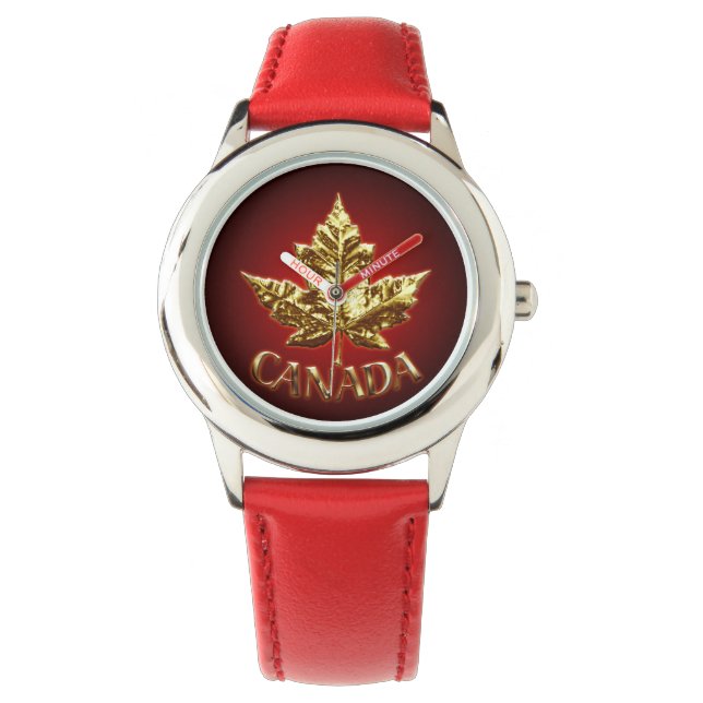 Canada Watch Gold Canada Souvenir Wrist Watches (Front)