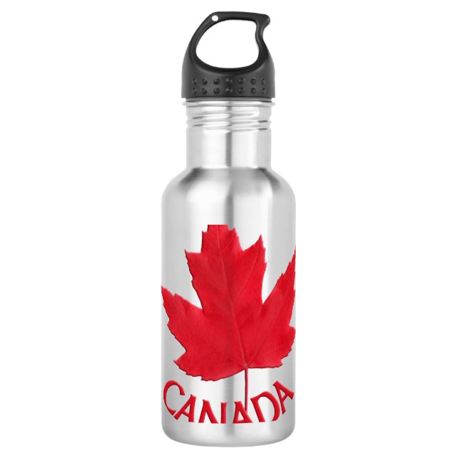 Canada Water Bottle Red Maple Leaf Souvenir Bottle (Front)