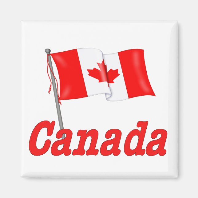 Canada Waving Flag Magnet (Front)