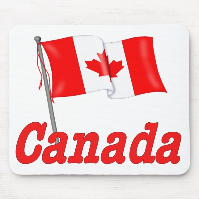 Canada Waving Flag Mouse Mat (Front)