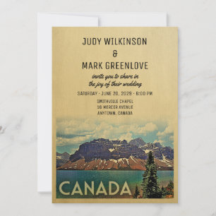 Canada Wedding Invitation Vintage Jasper Park