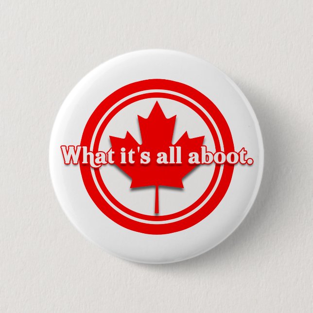 Canada What It's All Aboot 6 Cm Round Badge (Front)