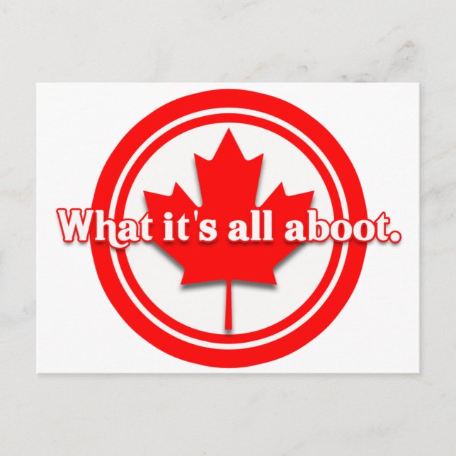 Canada What It's All Aboot Postcard (Front)