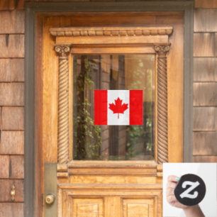 Canada Window Sign, Cling, Canadian Flag Cling