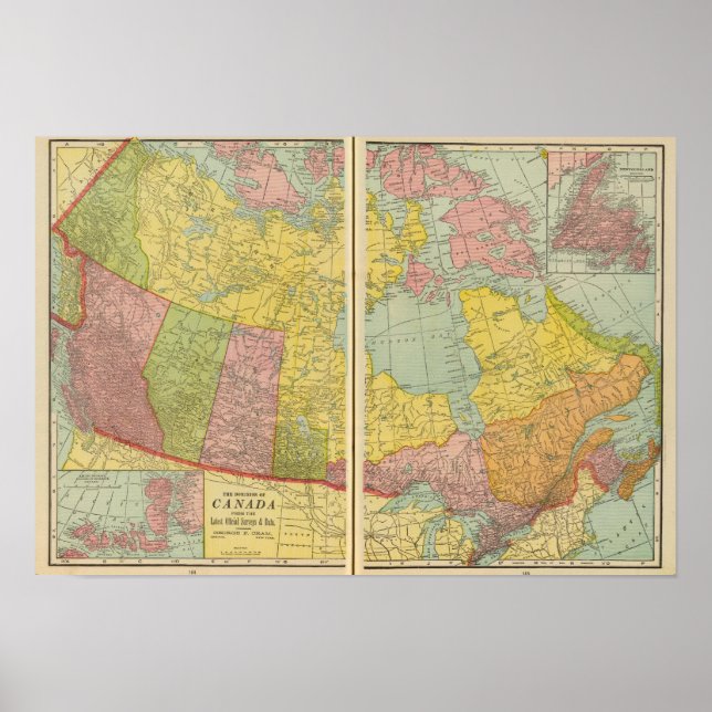 Canada with railroads poster (Front)