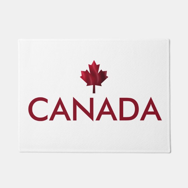 Canada with Red Maple Leaf Doormat (Front)