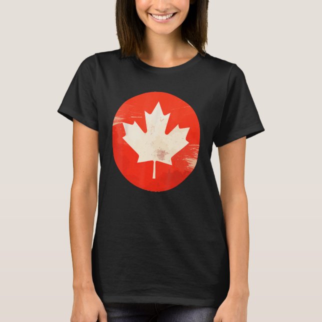 Canada Women Men Vintage Flag T-Shirt (Front)