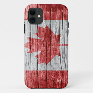 Canada wooden flag iPhone 11 case