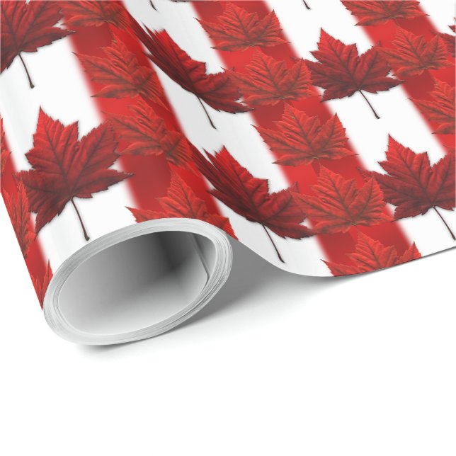 Canada Wrapping Paper Canada Flag Souvenir Paper (Roll Corner)