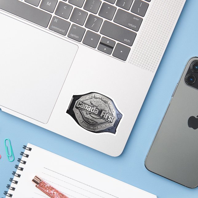 CANADAFIRST CHAMPION BELT  (Laptop w/ iPhone)