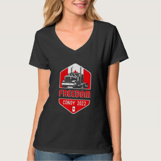 Canadaflag Shield Freedom Convoy 2022 For Canadian T-Shirt