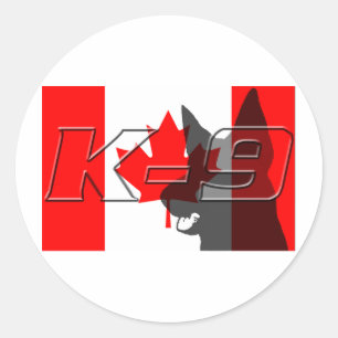 CanadaK9 Classic Round Sticker