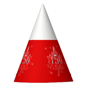 Canada's 150th Maple Leaf & Fireworks Celebration Party Hat