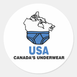 Canada's Underwear Classic Round Sticker