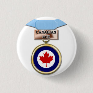 Canadian Ace medal button