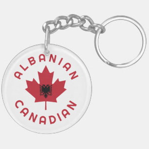 Canadian Albanian  Roots Key Ring