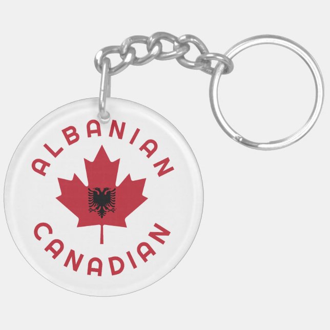 Canadian Albanian  Roots Key Ring (Back Left)