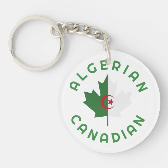 Canadian Algerian  Roots Key Ring (Front)