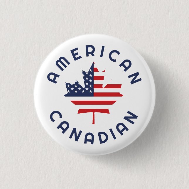 Canadian American  Roots  3 Cm Round Badge (Front)