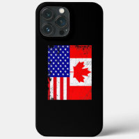 Canadian American USA Canada Flag 4th of July 
