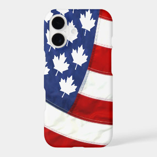 Canadian / American Waving Flag