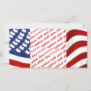 Canadian / American Waving Flag