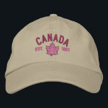 Canadian Anniversary Embroidery Canada Embroidered Hat<br><div class="desc">An all Canadian stylish classic iconic maple leaf custom embroidery design gift for all festive occasions and friendly gatherings. A great embroidered gift to wear or to share. A design statement that is sure to make an impression on formal and on casual occasions. Or perhaps a last minute gift for...</div>