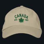 Canadian Anniversary Embroidery Canada Embroidered Hat<br><div class="desc">An all Canadian stylish classic iconic maple leaf custom embroidery design gift for all festive occasions and friendly gatherings. A great embroidered gift to wear or to share. A design statement that is sure to make an impression on formal and on casual occasions. Or perhaps a last minute gift for...</div>