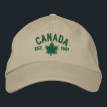 Canadian Anniversary Embroidery Canada Embroidered Hat<br><div class="desc">An all Canadian stylish classic iconic maple leaf custom embroidery design gift for all festive occasions and friendly gatherings. A great embroidered gift to wear or to share. A design statement that is sure to make an impression on formal and on casual occasions. Or perhaps a last minute gift for...</div>