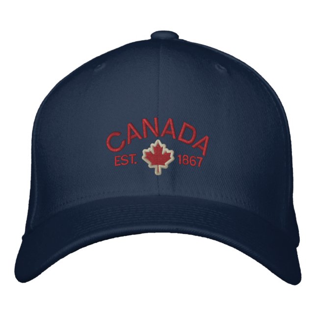 Canadian Anniversary Embroidery Canada Embroidered Hat (Front)