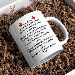Canadian Anthem and Maple Leaf Coffee Mug