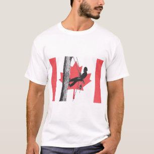 CANADIAN Arb Art Arborist Tree Surgeon Chainsaw T-Shirt