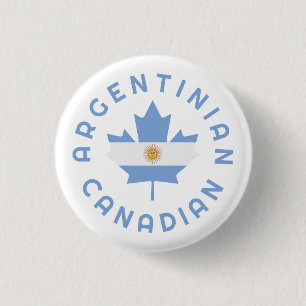 Canadian Argentinian  Roots  3 Cm Round Badge