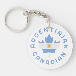 Canadian Argentinian Roots Key Ring