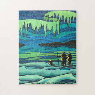 Canadian Art Puzzle Personalised Winter Landscape